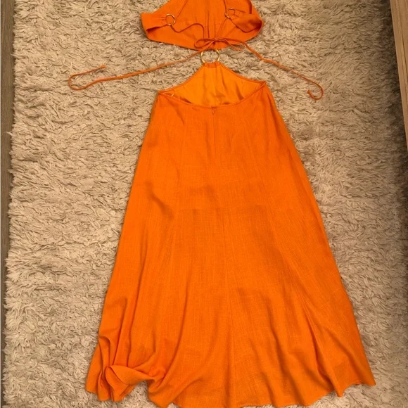🔥🔥🔥🔥🔥 Orange Cutout Maxi Dress - Picture 12 of 16